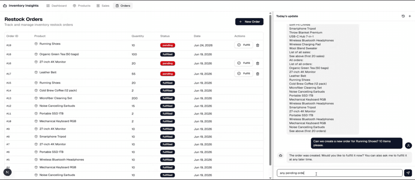AI Inventory Insights screenshot