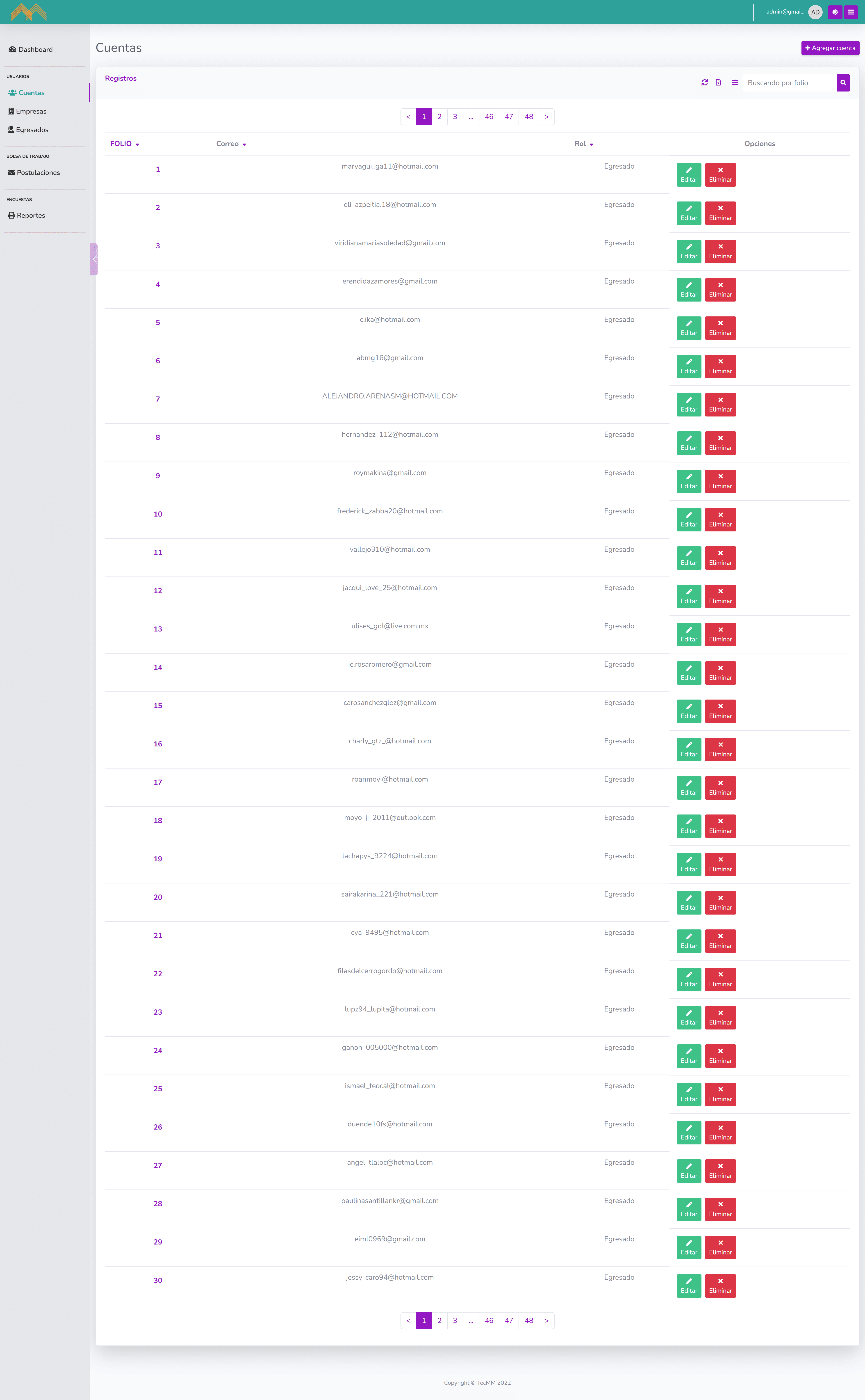 Control de Encuestas y Bolsa de Trabajo screenshot 3