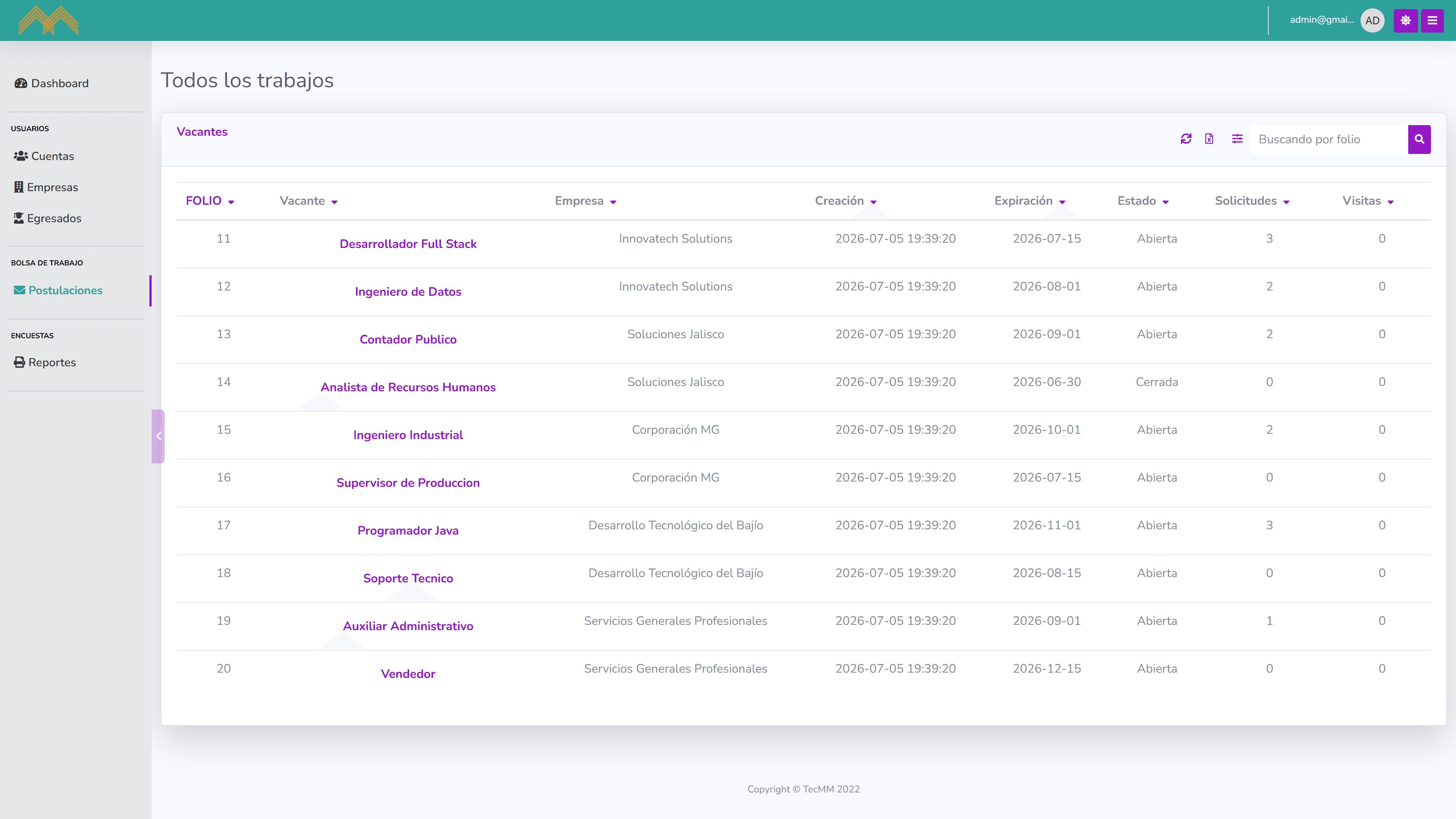 Control de Encuestas y Bolsa de Trabajo screenshot 6