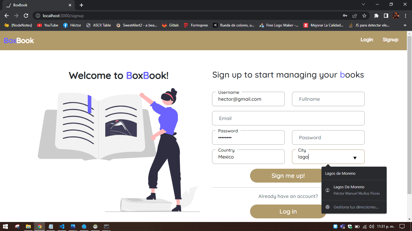 Boxbook screenshot